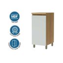 Ver imagem 3 de Gabinete de Cozinha Modulado Allure C/ 1 Porta 40cm Jequitiba/gris Fosco - Linea Brasil