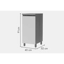 Ver imagem 2 de Gabinete de Cozinha Modulado Allure C/ 1 Porta 40cm Jequitiba/gris Fosco - Linea Brasil