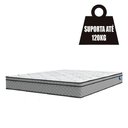 Ver imagem 6 de Cama Box Casal Colchão Molas Ensacadas Mirage 138x188x62cm Cinza/Branco Umaflex