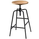 Ver imagem 3 de Banqueta Anacapri Assento Formica Freijo com Base Preta 73 Cm (alt) - 47059