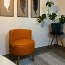 Ver imagem 2 de Jogo 5 Cadeiras Decorativa para Sala de Estar Aconchegante Tecido Veludo Moderna Aconchegante