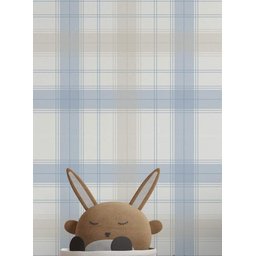 Papel de Parede Xadrez - Mod 015 Azul-60x300cm - 2