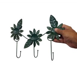 Gancho de Metal Flor Triplo para Chapeu Bolsa Bone Enfeite Pendura Sortido com 2 Unid (pt-c-e) - 3