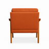 Poltrona Decorativa Mona Luxo Braço Nogueira:linho Terracota - 4