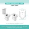 Tampa Vaso Sanitário Madeira Laqueada Luna Branco para Bacia Icasa - 3