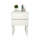 Ver imagem 2 de Mesa de Cabeceira Lateral de Apoio Penteadeira Branco Laca
