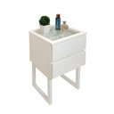 Ver imagem 6 de Mesa de Cabeceira Lateral de Apoio Penteadeira Branco Laca