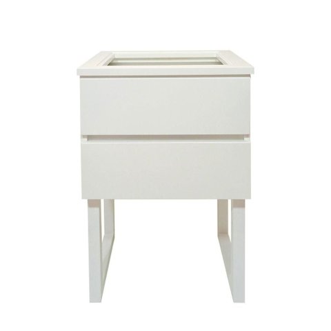 Mesa de Cabeceira Lateral de Apoio Penteadeira Branco Laca