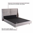 Ver imagem 7 de Cama Estofada Júpiter Queen com Estrutura Reforçada e Design Moderno Marrom/Cinza