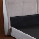 Ver imagem 6 de Cama Estofada Júpiter Queen com Estrutura Reforçada e Design Moderno Marrom/Cinza