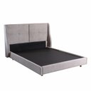 Ver imagem 2 de Cama Estofada Júpiter Queen com Estrutura Reforçada e Design Moderno Marrom/Cinza