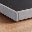 Ver imagem 5 de Cama Estofada Júpiter Queen com Estrutura Reforçada e Design Moderno Marrom/Cinza