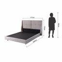Ver imagem 3 de Cama Estofada Júpiter Queen com Estrutura Reforçada e Design Moderno Marrom/Cinza