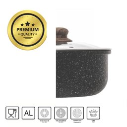 Panela Antiaderente Cerâmica 24cm Cooktop Fogão Indução - 3