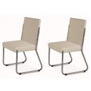 Ver imagem 1 de Kit 2 Cadeiras Assento Estofado Deise Aço Nobre Móveis