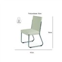 Ver imagem 2 de Kit 2 Cadeiras Assento Estofado Deise Aço Nobre Móveis