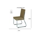 Ver imagem 2 de Kit 2 Cadeiras Assento Estofado Deise Aço Nobre Móveis