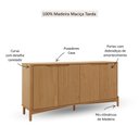Ver imagem 3 de Balcão Buffet Madeira Maciça 3312U Nest com 4 Portas Tauari Finestra