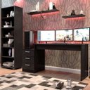 Ver imagem 3 de Mesa Gamer Escrivaninha DRX5000 3 Gavetas 178cm Preto