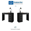 Ver imagem 7 de Mesa Gamer Escrivaninha DRX5000 3 Gavetas 178cm Preto