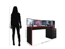 Ver imagem 3 de Mesa Gamer Escrivaninha DRX5000 3 Gavetas 178cm Preto