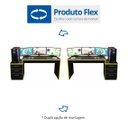 Ver imagem 7 de Mesa Gamer Escrivaninha DRX5000 3 Gavetas 178cm Espresso Móveis Preto Tx E Amarelo Tx