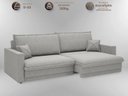 Ver imagem 3 de Sofá Tango 2,40m sem Caixa, Retrátil e Reclinável Linho Soft Prata - Netsofas