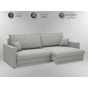 Ver imagem 3 de Sofá Tango 2,40m sem Caixa, Retrátil e Reclinável Linho Soft Prata - Netsofas