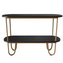 Ver imagem 5 de Aparador Requinte Pés de Aço Tubular 120 cm Preto/Dourado