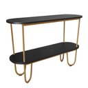 Ver imagem 1 de Aparador Requinte Pés de Aço Tubular 120 cm Preto/Dourado