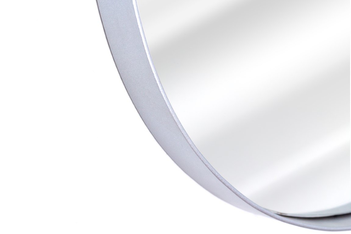 Espelho Grande Corpo Inteiro Parede Oval com Moldura em Metal 150 X 50 Cm - Prata - 3