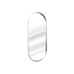 Espelho Grande Oval com Moldura em Metal Corpo Inteiro 150 X 50 Cm Prata - 5