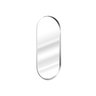 Espelho Grande Oval com Moldura em Metal Corpo Inteiro 150 X 50 Cm Prata - 5