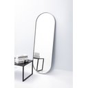 Ver imagem 2 de Espelho Grande Oval com Moldura em Metal Corpo Inteiro 150 X 50 Cm Prata