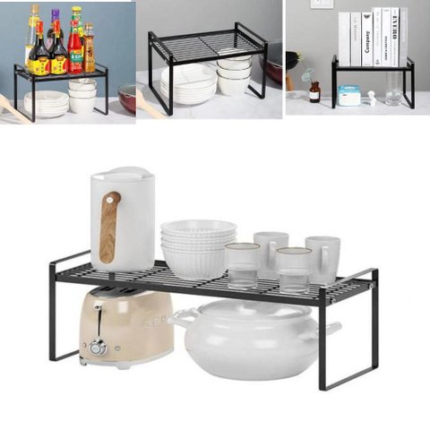 Organizador Armário Bancada Estante Multiuso Prateleira Metal Suporte Guarda-Roupa Rack