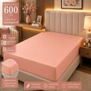 Ver imagem 3 de Jogo de Cama Lençol Quality King 100% Poliéster Micropercal 600 Fios Salmão Casa Show Enxovais