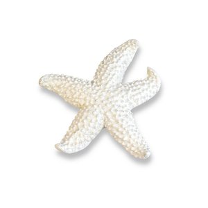 Estrela Decorativa De Mesa  Branca em Resina 11 Cm