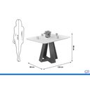 Ver imagem 2 de Mesa Sala Celeste+4 Cadeiras Nara Bege DJ Móveis