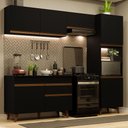 Ver imagem 1 de Armário de Cozinha Completa 250cm Preto Reims Madesa 06