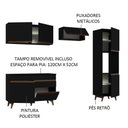 Ver imagem 5 de Armário de Cozinha Completa 250cm Preto Reims Madesa 06