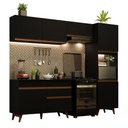 Ver imagem 3 de Armário de Cozinha Completa 250cm Preto Reims Madesa 06