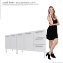 Ver imagem 5 de Balcão Cozinha Aço 200 Vênus 3 Gavetas Com Tampo Cozimax Branco