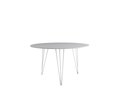 Ver imagem 2 de Mesa de Jantar Redonda 110cm Branco Clips 3 Pés Ferro Branco