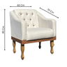 Kit 02 Poltronas Decorativa Grécia no Linho - Dritex Decor:linho Bege - 8