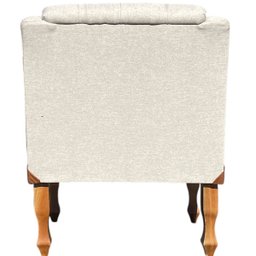 Kit 02 Poltronas Decorativa Grécia no Linho - Dritex Decor:linho Bege - 6