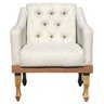 Kit 02 Poltronas Decorativa Grécia no Linho - Dritex Decor:linho Bege - 3