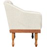 Kit 02 Poltronas Decorativa Grécia no Linho - Dritex Decor:linho Bege - 7