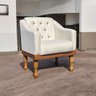 Kit 02 Poltronas Decorativa Grécia no Linho - Dritex Decor:linho Bege - 2