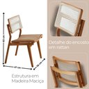 Ver imagem 3 de Sala de Jantar Mesa Flora 180cm Tampo Laqueado com Vidro Canto Moeda e 6 Cadeiras Eva Premium