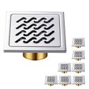 Ver imagem 1 de Ralo 10x10 Inox Anti Odor Kit 7 Uni Banheiro Higienico Lavabo Anti Inseto Varanda Lavanderia Resiste